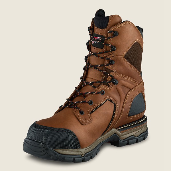 Mens Red Wing Flexforce® - 8-inch Waterproof Toe - Safety Boots Brown/Black - ZQF396804